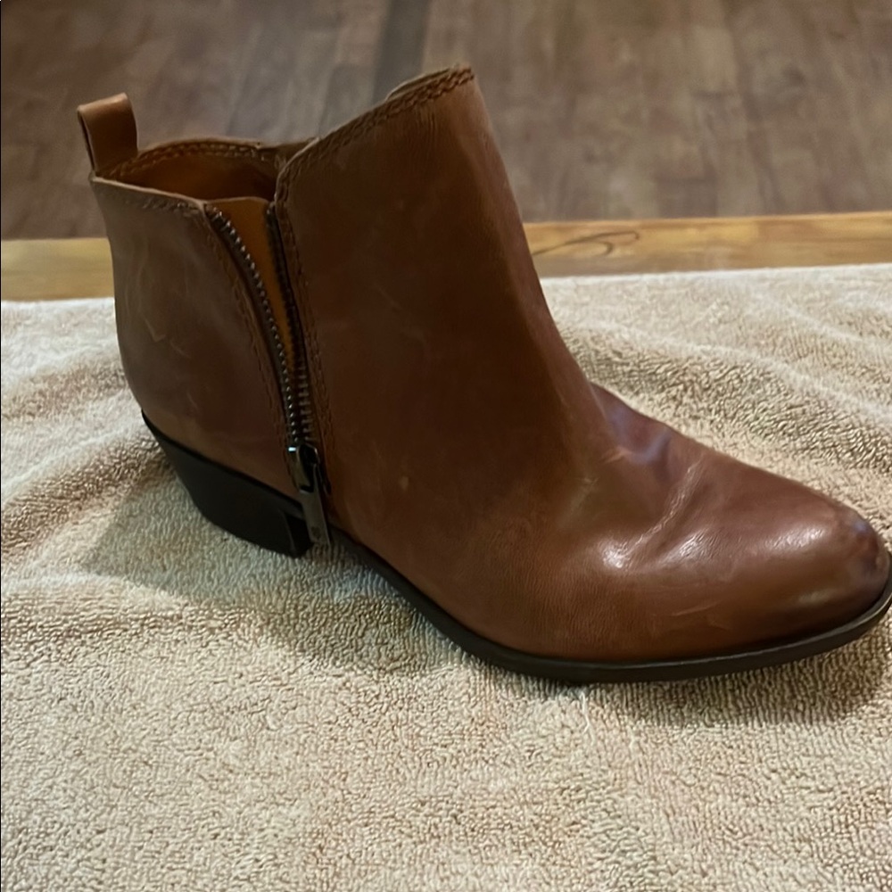 Lucky Brand Brown Leather Ankle Boots